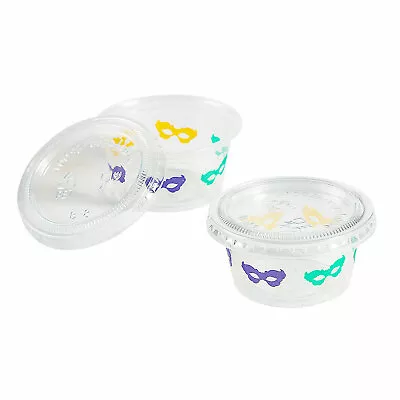 Mardi Gras Cups With Lids Mardi Gras Party Supplies 100 Pieces • $14.99