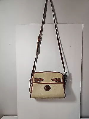 Dooney & Bourke Light Tan  Leather Bag Crossbody Purse 90’s Made In USA Vintage • $45