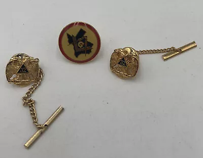 Vintage Texas Masonic Tie Tack/Lapel Pin 3 Piece Lot Estate Items • $15.99