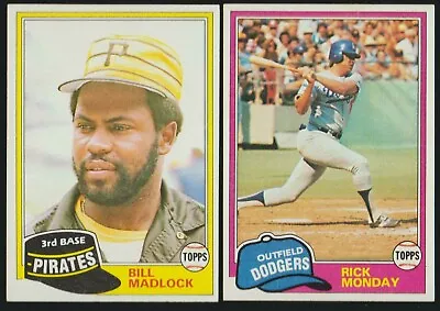 Buy 1 Get 1 Free 1981 Topps Baseball You Pick #601 - #726 Nmmt ** Free Ship ** • $1