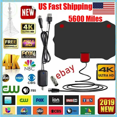 5600 Miles Digital TV Antenna Indoor HD TV Amplified Signal Booster 4K HD 1080P • $6.99