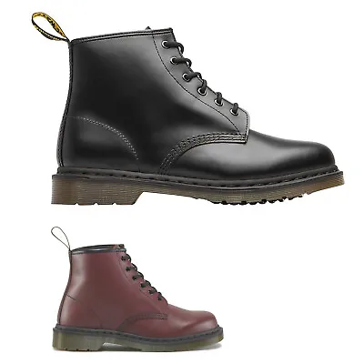 Dr.Martens Unisex Boots 101 Womens Mens Ankle Combat Smooth Leather • £125.44