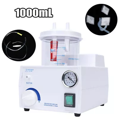 $126.90 • Buy Portable Dental Suction Machine Emergency Vacuum Aspirator Phlegm Suction Unit