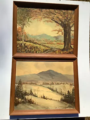 Charles Reid 1937-2019 Mass./N.Y. Artist Landscape Oil Canvas Board • $350