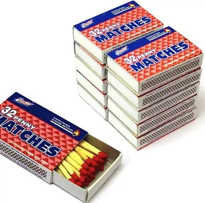 Quality Home 32 Wooden Matches 10 Box (320 Matches Total) • $5.99