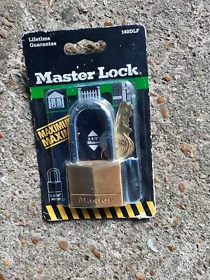 Master Lock - 140DLF Padlock - 40mm Wide - Brass With 2 Keys • £8