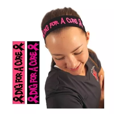  Dig For A Cure  Breast Cancer Awareness Volleyball Headband - 2 Colors • $11.99