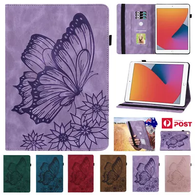 Butterfly Leather Case Stand Folio Cover For IPad 5th 6th 7th 8th 9th 10th Gen • $10.59