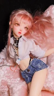 White Cropped Shirt Multi-color Hot Pants Shorts Clothes For 1/4 1/3 BJD Doll • $23.33