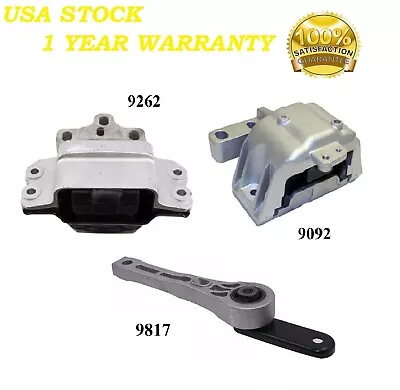 3PCS Motor & Trans Mount FIT Volkswagen	CC 2009-2017; Passat CC 2009-2012 2.0L • $83.20