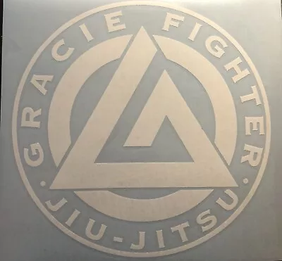 Gracie Fighter Jiu Jitsu Self-adhesive Vinyl Decal - MMA - Brazilian JJ - Mixed • $4.99