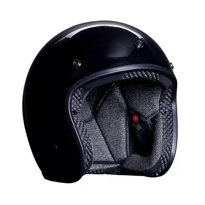 Kali Protectives Rava 3/4 Gloss Black Open Face Motorcycle Helmet Adult XS Or SM • $34.99