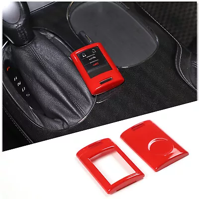 Red Remote Key Fob Case Holder Cover For Cadillac DTS STS Corvette C7 C6 • $26.99