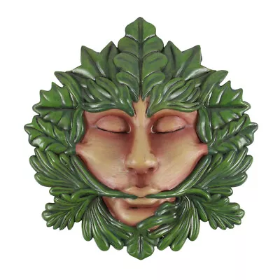 Green Goddess Mother Earth Resin Wall Plaque Garden Home Decoration Pagan Alt • £19.99