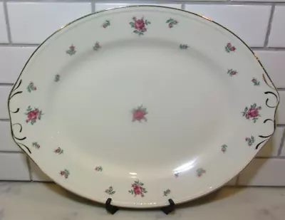 Vintage Homer Laughlin Eggshell Georgian Rambler Rose Platter USA EUC • $26.29