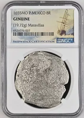 1655 P Mexico 8 Reales Maravillas Shipwreck Ngc Genuine • $2000