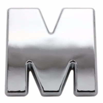 £3.07 • Buy Chrome 3D Self Adhesive LETTER M Car Badge Emblem Auto Home Sign Sticker Decal