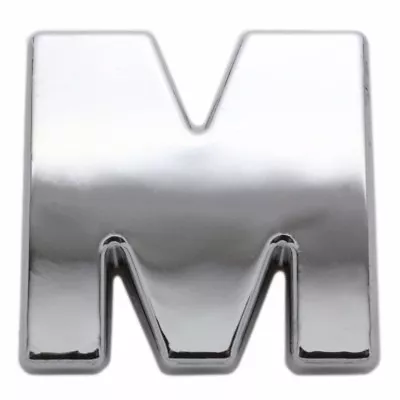 £3.07 • Buy Chrome 3D Self Adhesive LETTER M Car Badge Emblem Auto Home Sign Sticker Decal