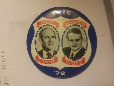 3.5  George McGovern Tom Eagleton Pin Back Campaign Button Photo Presidential  • $7.99