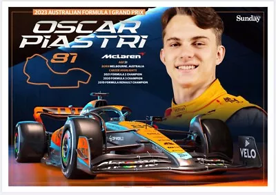 F1 Mclaren Oscar PIASTRI Team Driver POSTERCHEAPEST-formula 1Motor Racing Cars • $12.99