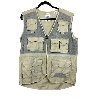 Bugle Boy Fishing Utility Tactical Cargo Vest Khaki Men's Size Large  • $28.95