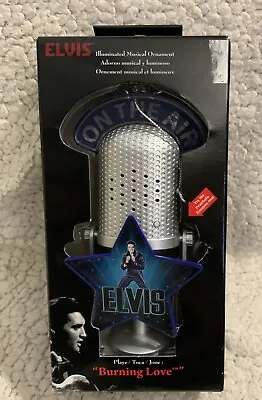 Elvis Presley Musical Ornament Microphone Plays  Burning Love  WORKS • $9.99