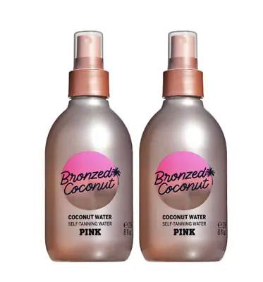 2 VICTORIA'S SECRET BRONZED COCONUT COCONUT WATER SELF TANNING WATER 8fl Oz NEW! • $32.99