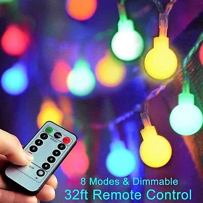 Strip Lights Ball LED Outdoor Garden Decor With Remote 8 Modes 3A Battery Power • $16.99