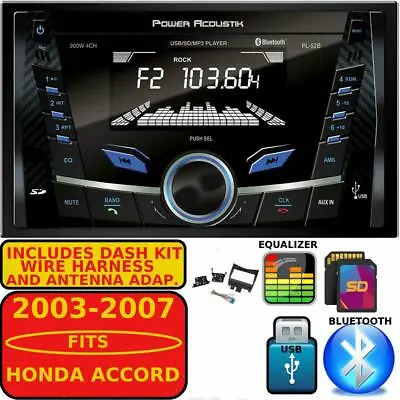 $129.99 • Buy Fits Select 2003-2007 Honda Accord Am/fm Usb Aux Sd Bluetooth Radio Car Stereo