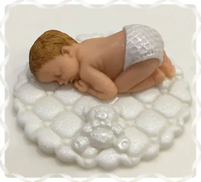 Handmade Baby Boy Or Baby Girl Cake Topper Plaque Baby Shower GENDER REVEAL  • £6