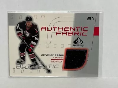 Miroslav Satan 2001-02 SP Game Used Edition Authentic Fabric Jersey Card # AFMS • $6