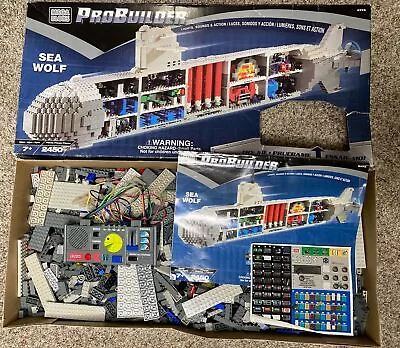 2001 Mega Bloks Pro-Builder Set 9775 SEA WOLF SUBMARINE SHIP MAY NOT BE COMPLETE • $91.99