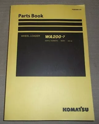 Komatsu Wa200-7 Wheel Loader Parts Manual Book Catalog S/n 80001-up • $79.99