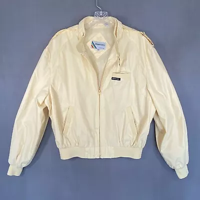 Vintage Members Only Jacket Size 46 Men's Light Yellow Full Zip 80’s • $39.95
