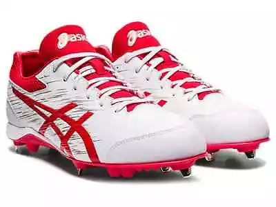 ASICS NEOREVIVE 4 1123A022 101 White Red Baseball Cleats • $99