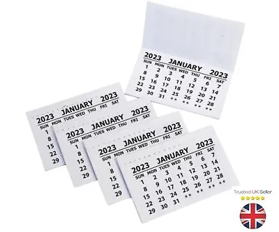 2023 Calendar Tabs Tab Insert White Mini Calendar Tear Off Pads Month School UK • £11.09