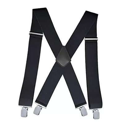 Suspenders For Men Heavy Duty 2 Inch Wide Adjustable Elastic X Back Suspender  • $18.97