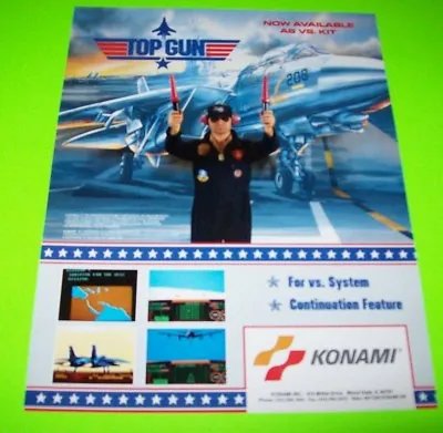 TOP GUN Original 1987 Video Arcade Game Promo Flyer Jet Airplanes Vintage Retro  • $21.67