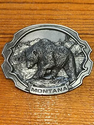 Vintage Siskiyou Buckle Co.  1986 U-35 Montana Grizzly Bear Belt Buckle UNUSED • $29.95