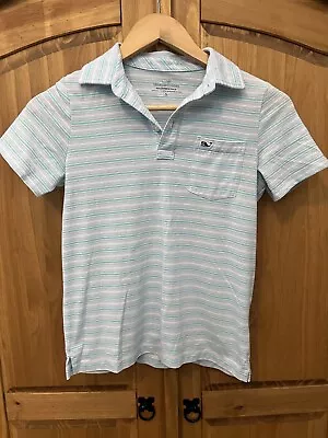 Vineyard Vines Boys Striped Polo Size Small 8-10 • $14.99