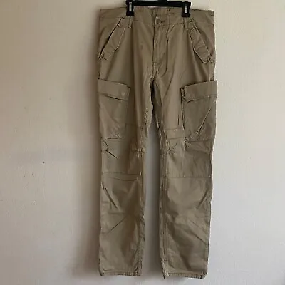 Levis Cargo Pants Mens Brown Khaki Slim Straight Fit Tactical Utility Jeans • $18.99