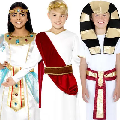 £9.99 • Buy Ancient Kids Fancy Dress Historical Egyptian Greek Roman Children Costume Outfit