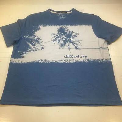ELVIS PRESLEY BLUE HAWAII WILD & FREE TEE T SHIRT Womens L Blue  • $12.99