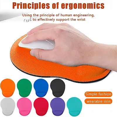 £1.19 • Buy Large Mouse Pad Mat With Wrist Rest Support Anti-Slip For PC Laptop Multicolor