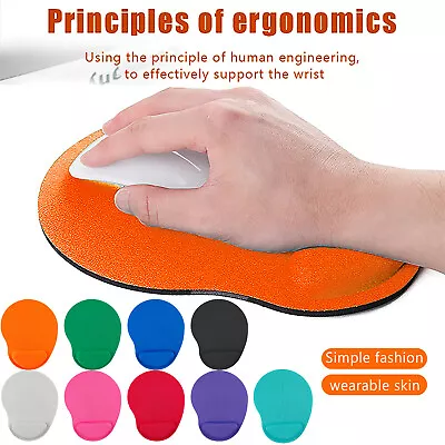£2.39 • Buy Large Office Mouse Pad With Gel Wrist Support Mousepad Wrist Rest For PC Laptop
