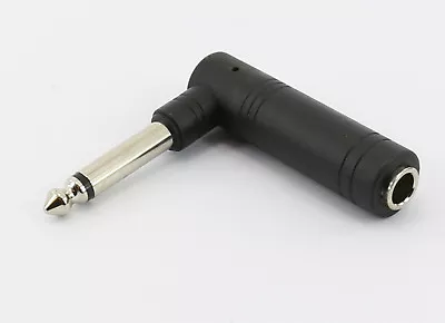 £4.99 • Buy 90 Degree 6.35mm 1/4  MONO Guitar Jack To 6.35mm Mono Socket Right Angled 
