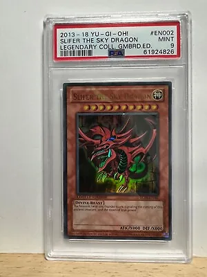 PSA 9 MINT Slifer The Sky Dragon #LC01-EN002 Legendary 2013 Yu-gi-oh • £40