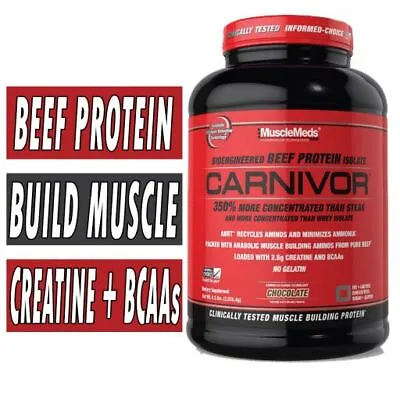 MuscleMeds CARNIVOR Beef Protein Isolate Amino Acid Creatine 4 Lbs PICK FLAVOR • $69.99