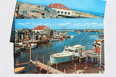 2 Postcards MENEMSHA FISHING VILLAGE MARTHA'S VINEYARD MA 1950s • $4.19
