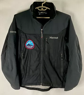 Marmot Mens Full Zip Windstopper Soft Shell Jacket Large L Black Nylon/Poly EUC • $40